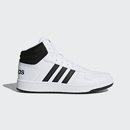 Adidas Hoops 2.0 Mid Férfi Akciós Cipők - Fehér [D54805]